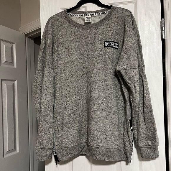 PINK Victoria's Secret Sweaters - PINK grey pullover sz L
